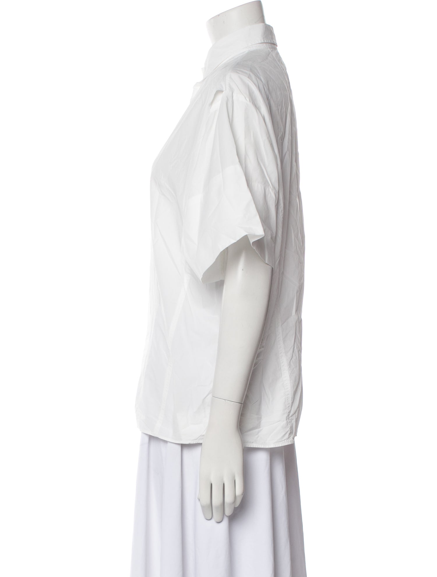 Tomas Maier Three-Quarter Sleeve Button-Up Top