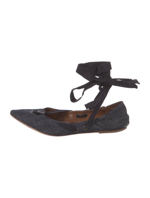 Tomas Maier Denim Ballet Flats