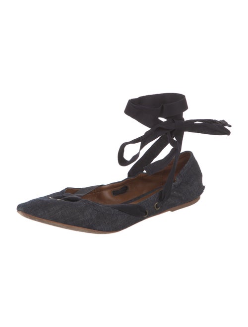 Tomas Maier Denim Ballet Flats