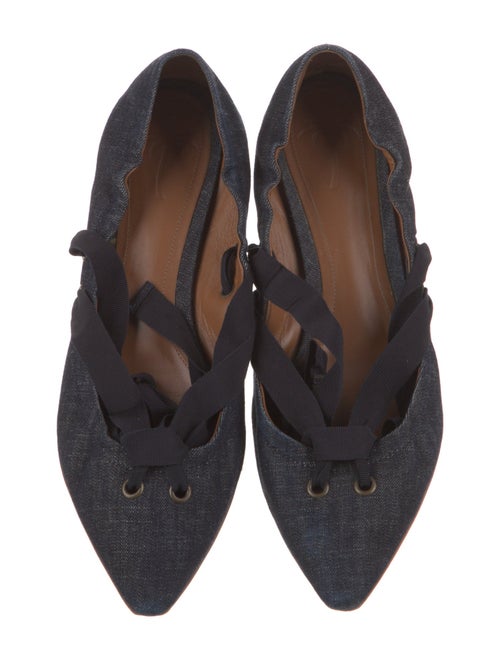 Tomas Maier Denim Ballet Flats