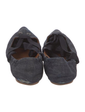 Tomas Maier Denim Ballet Flats