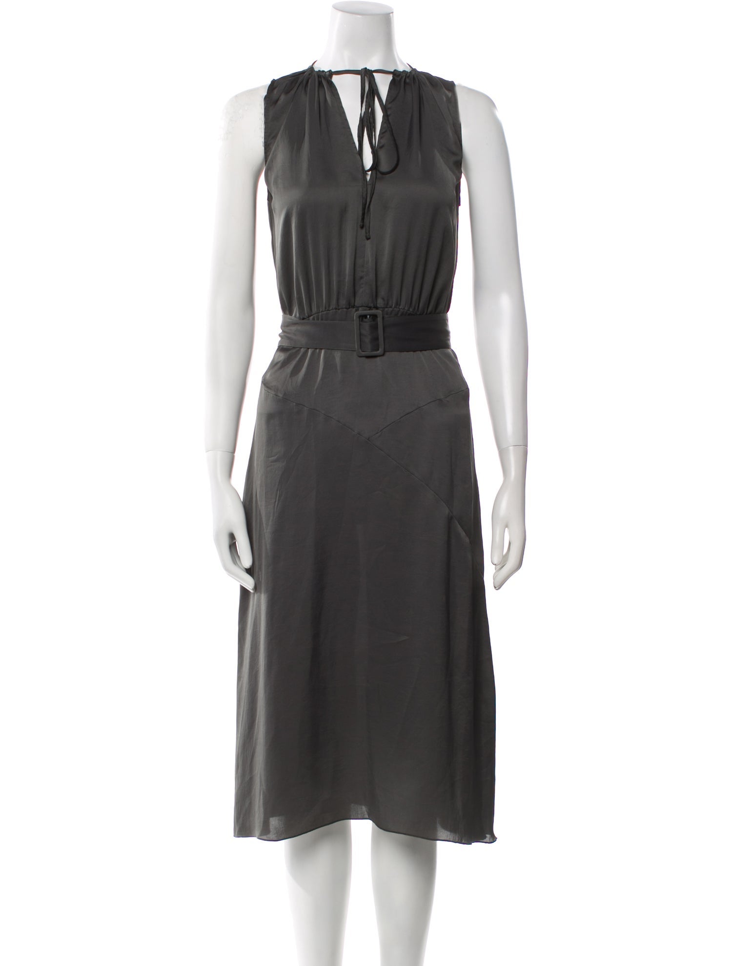 Tomas Maier Square Neckline Midi Length Dress