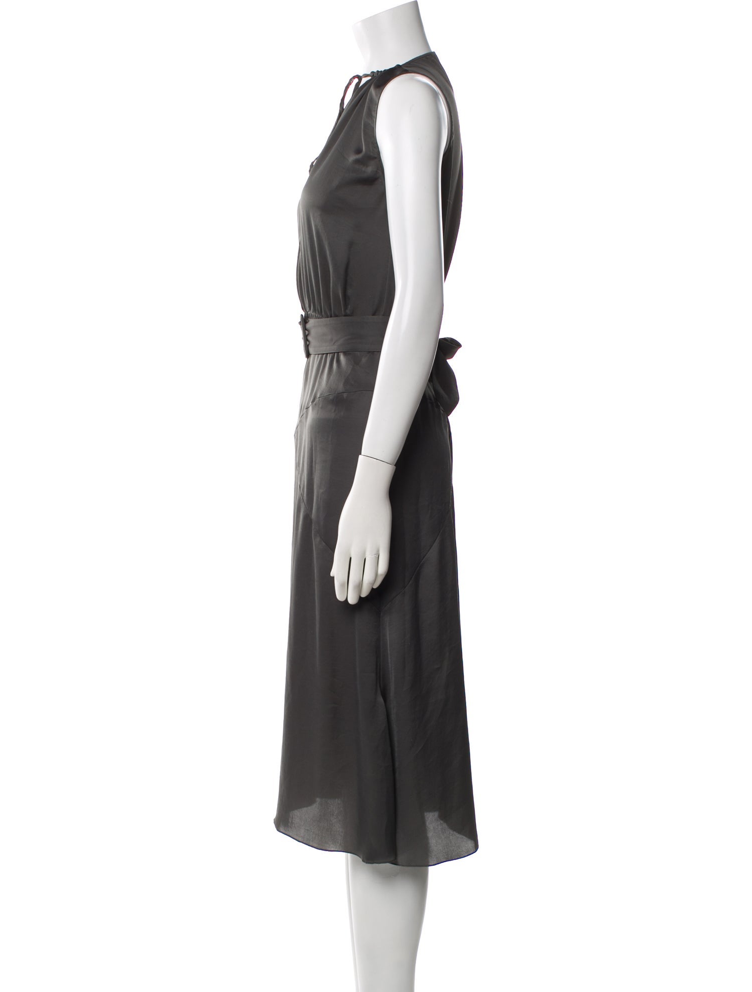 Tomas Maier Square Neckline Midi Length Dress