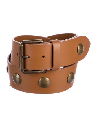 Tomas Maier Leather Studded Accents Belt