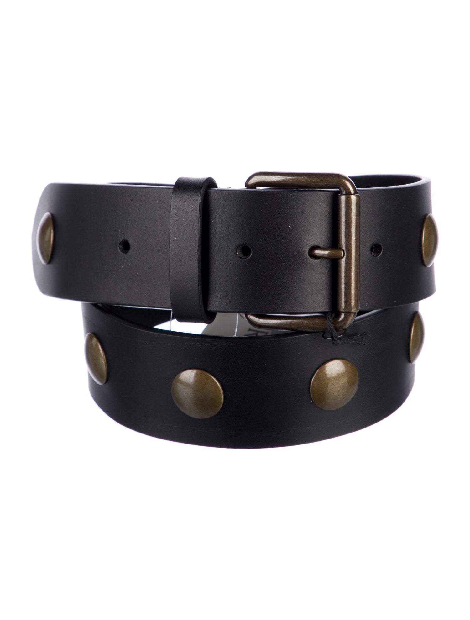 Tomas Maier Leather Studded Accents Belt w/ Tags
