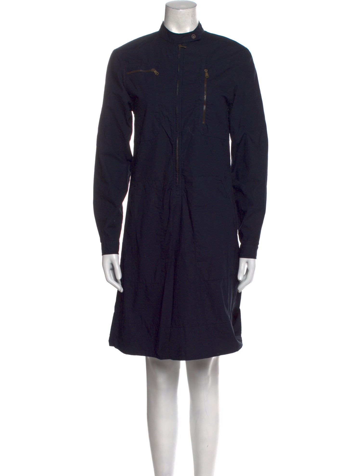 Tomas Maier Mock Neck Knee-Length Dress