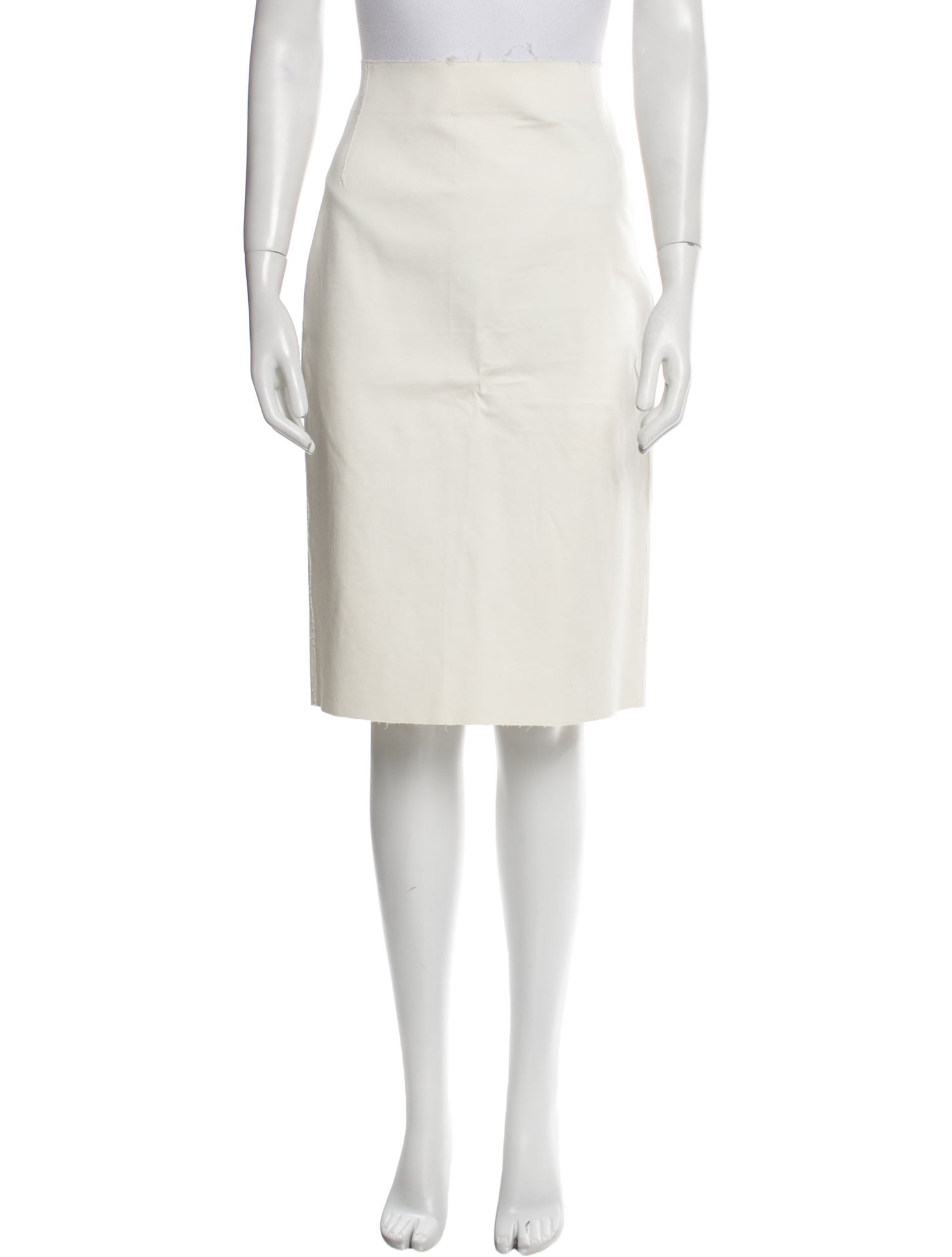Tomas Maier Raw-Edge Trim Knee-Length Skirt