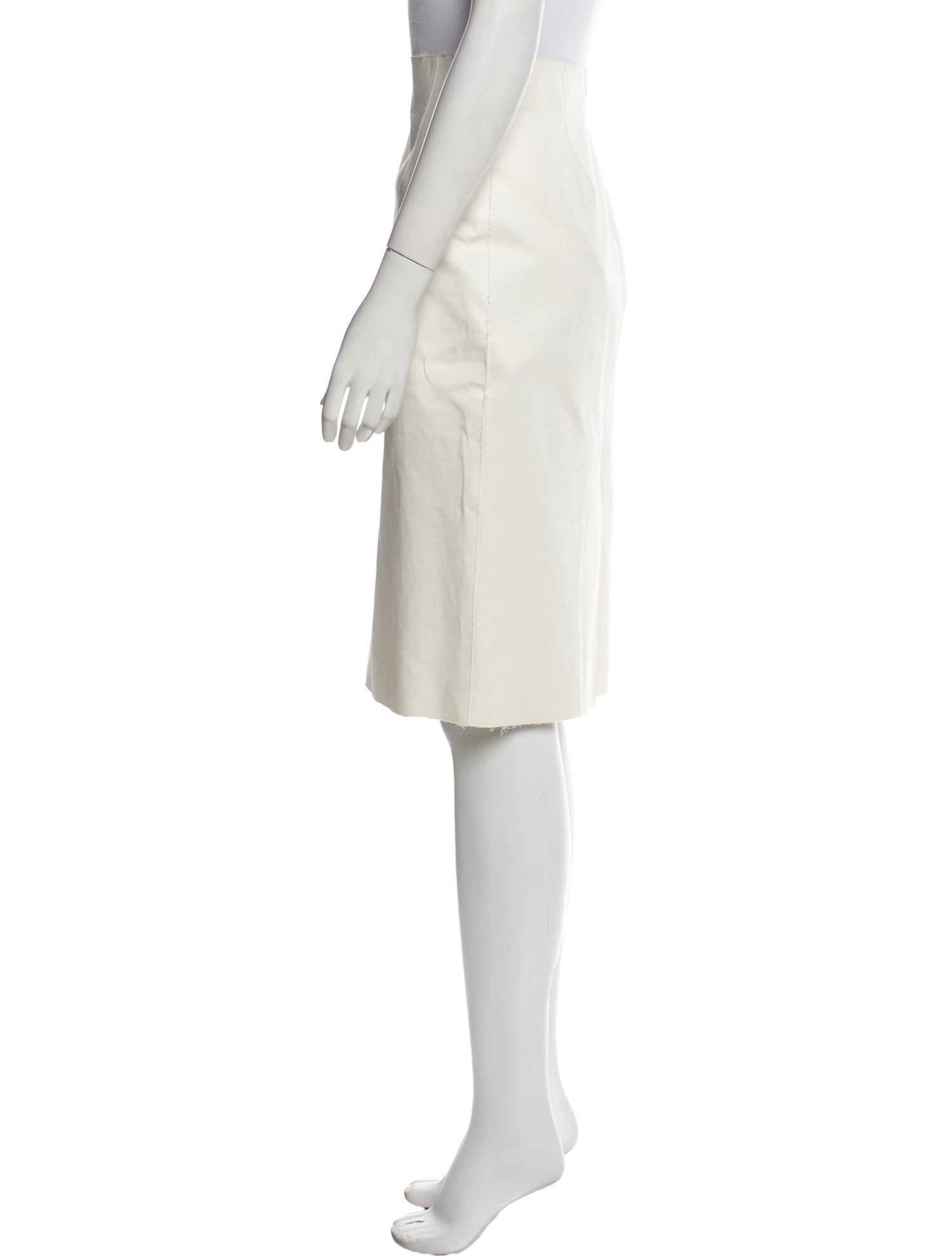 Tomas Maier Raw-Edge Trim Knee-Length Skirt