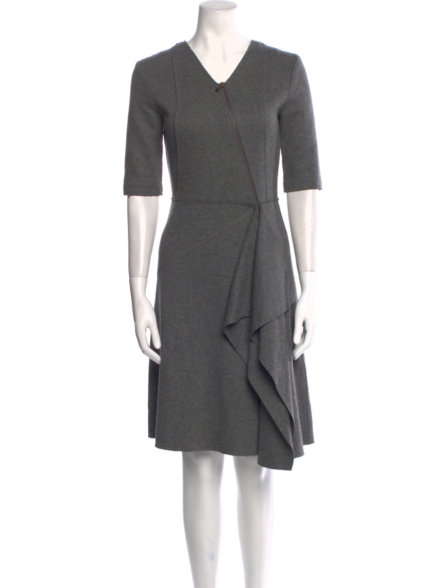 Tomas Maier Wool Knee-Length Dress