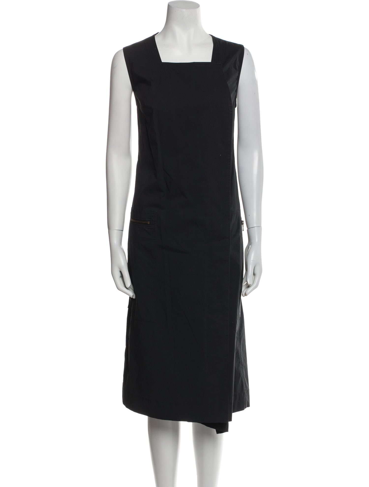 Tomas Maier Square Neckline Midi Length Dress