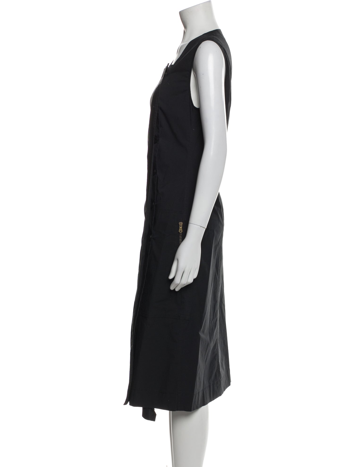 Tomas Maier Square Neckline Midi Length Dress