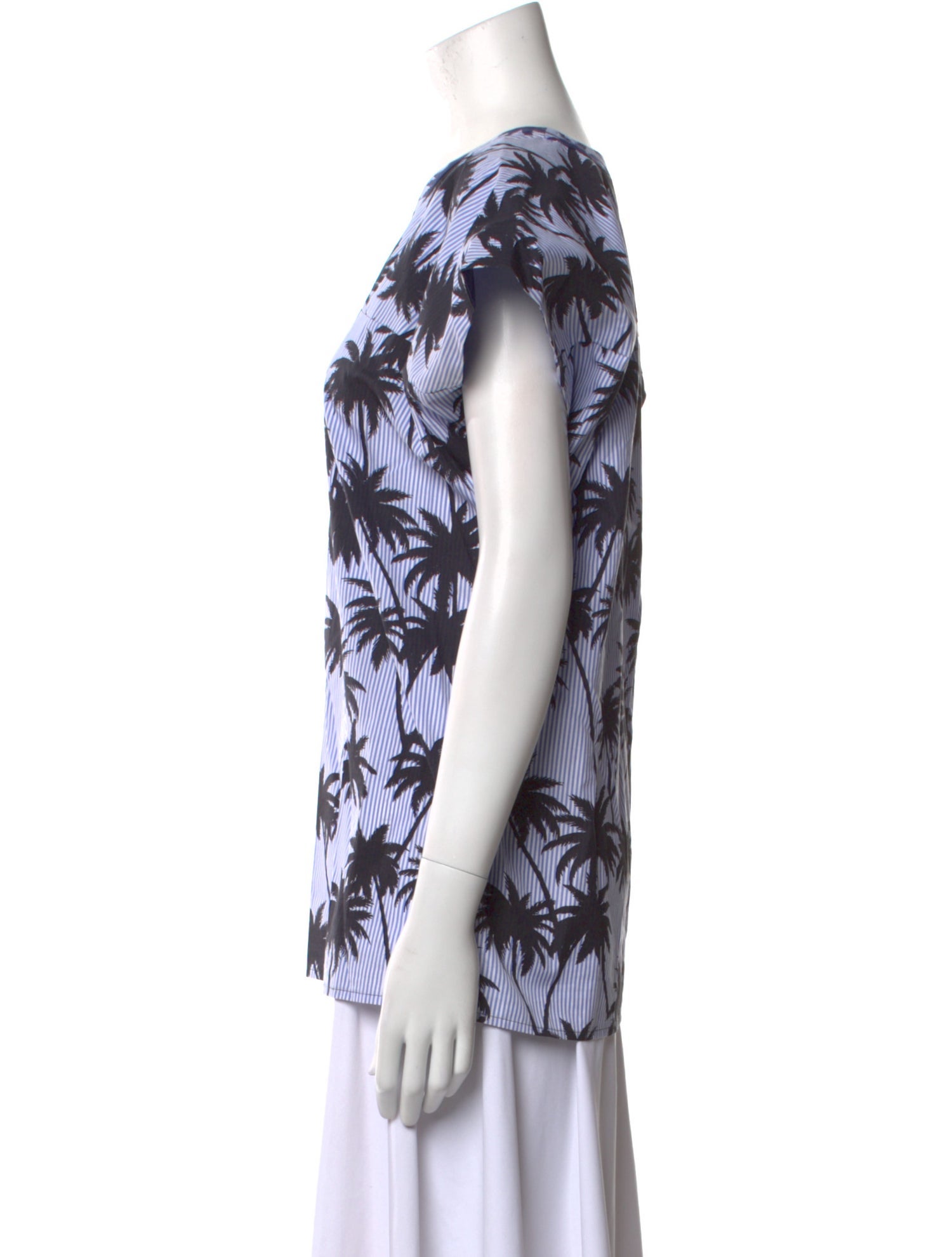 Tomas Maier Printed V-Neck Blouse