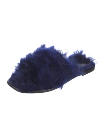 Tomas Maier Faux Fur Slides