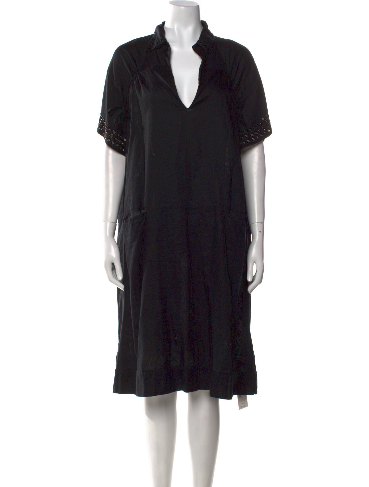 Tomas Maier V-Neck Midi Length Dress