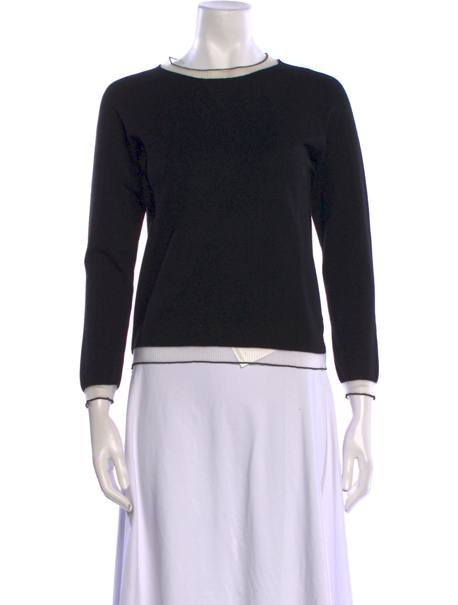 Tomas Maier Mock Neck Three-Quarter Sleeve Sweatshirt