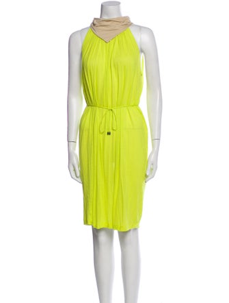 Tomas Maier Mock Neck Knee-Length Dress