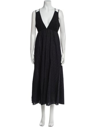Tomas Maier V-Neck Long Dress