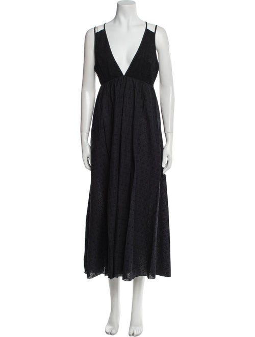 Tomas Maier V-Neck Long Dress
