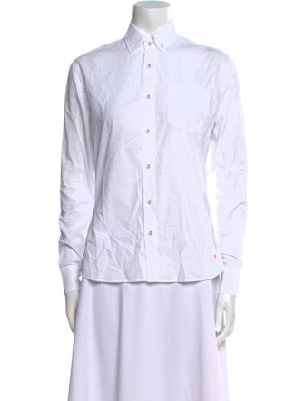 Tomas Maier Long Sleeve Button-Up Top