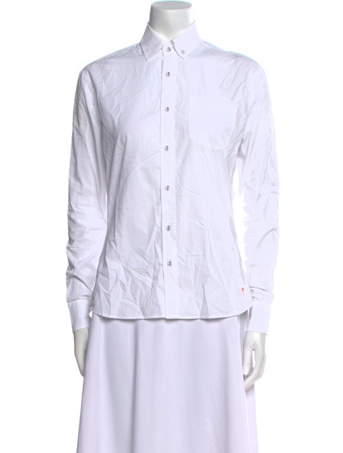 Tomas Maier Long Sleeve Button-Up Top