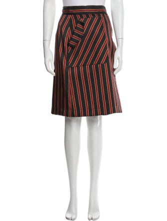Tomas Maier Striped Knee-Length Skirt