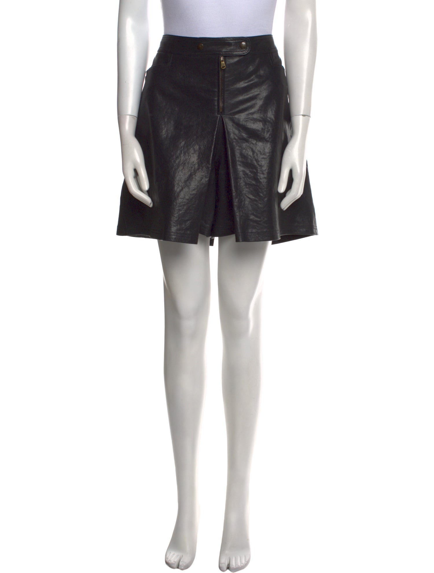 Tomas Maier Leather Knee-Length Shorts