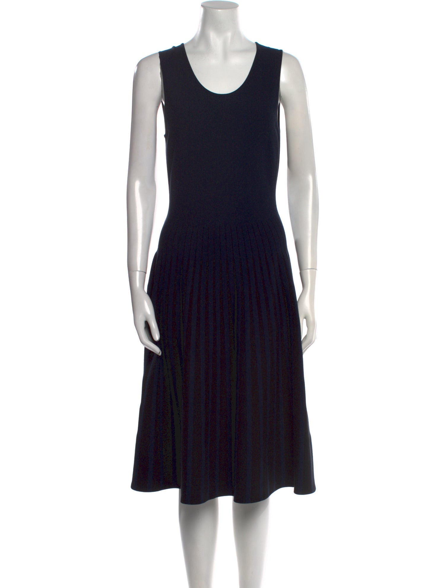 Tomas Maier Scoop Neck Midi Length Dress