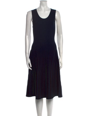 Tomas Maier Scoop Neck Midi Length Dress