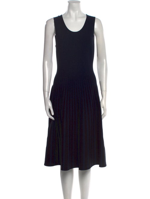 Tomas Maier Scoop Neck Midi Length Dress