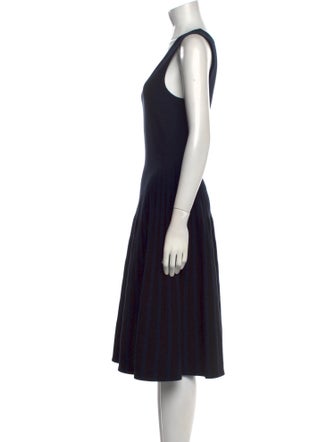 Tomas Maier Scoop Neck Midi Length Dress