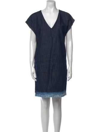 Tomas Maier V-Neck Mini Dress