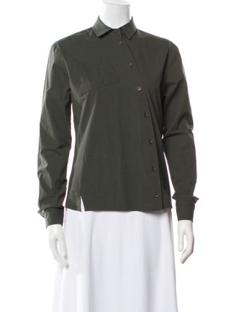 Tomas Maier Long Sleeve Button-Up Top