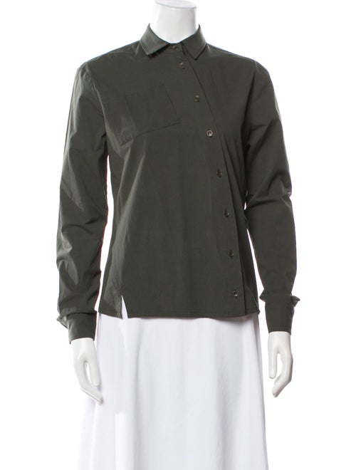 Tomas Maier Long Sleeve Button-Up Top