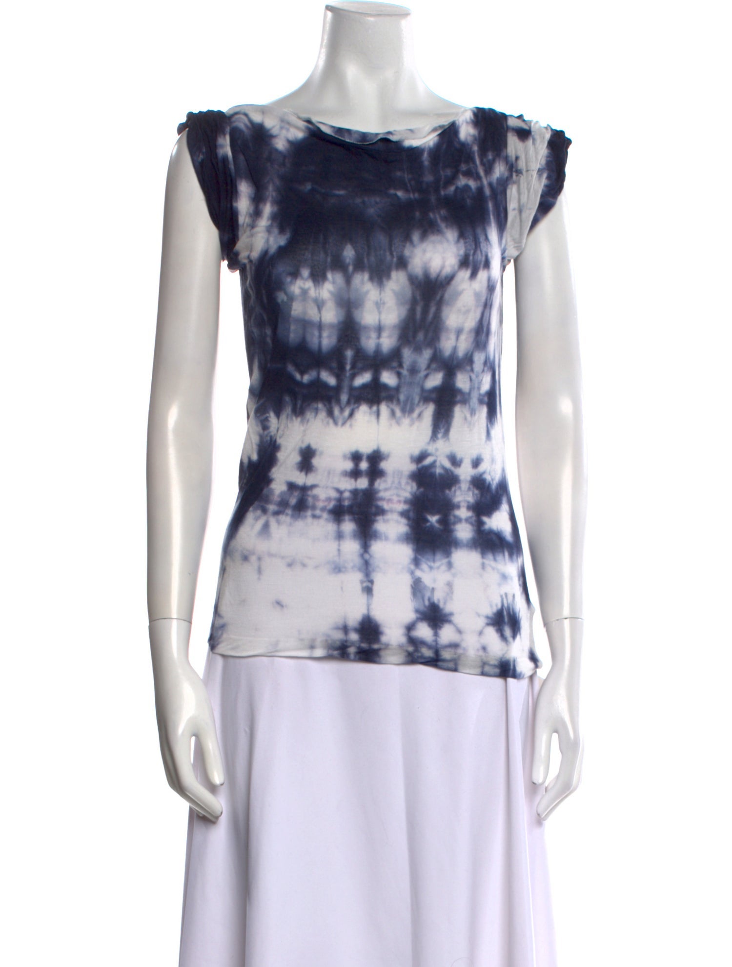 Tomas Maier Tie-Dye Print Bateau Neckline T-Shirt