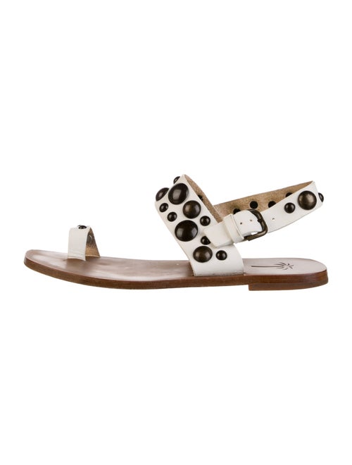 Tomas Maier Leather Printed Slingback Sandals
