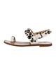 Tomas Maier Leather Printed Slingback Sandals