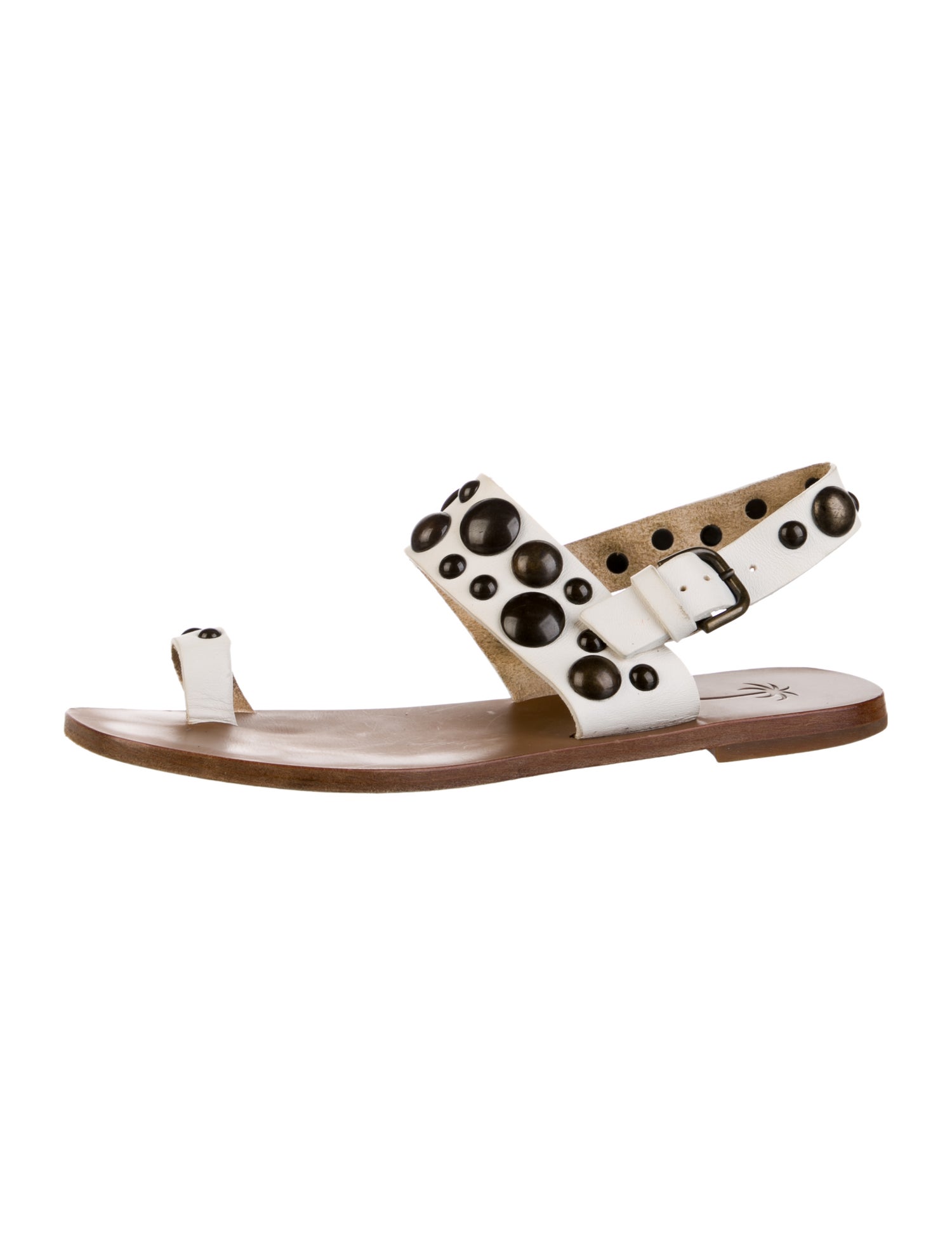 Tomas Maier Leather Printed Slingback Sandals