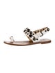 Tomas Maier Leather Printed Slingback Sandals