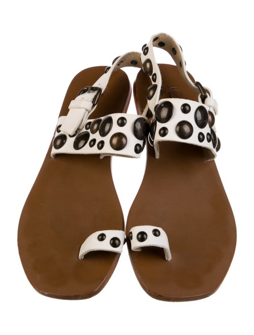 Tomas Maier Leather Printed Slingback Sandals