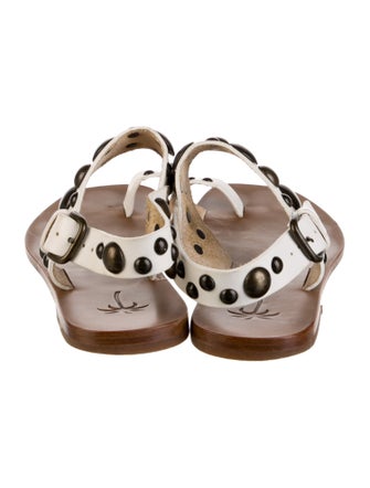 Tomas Maier Leather Printed Slingback Sandals