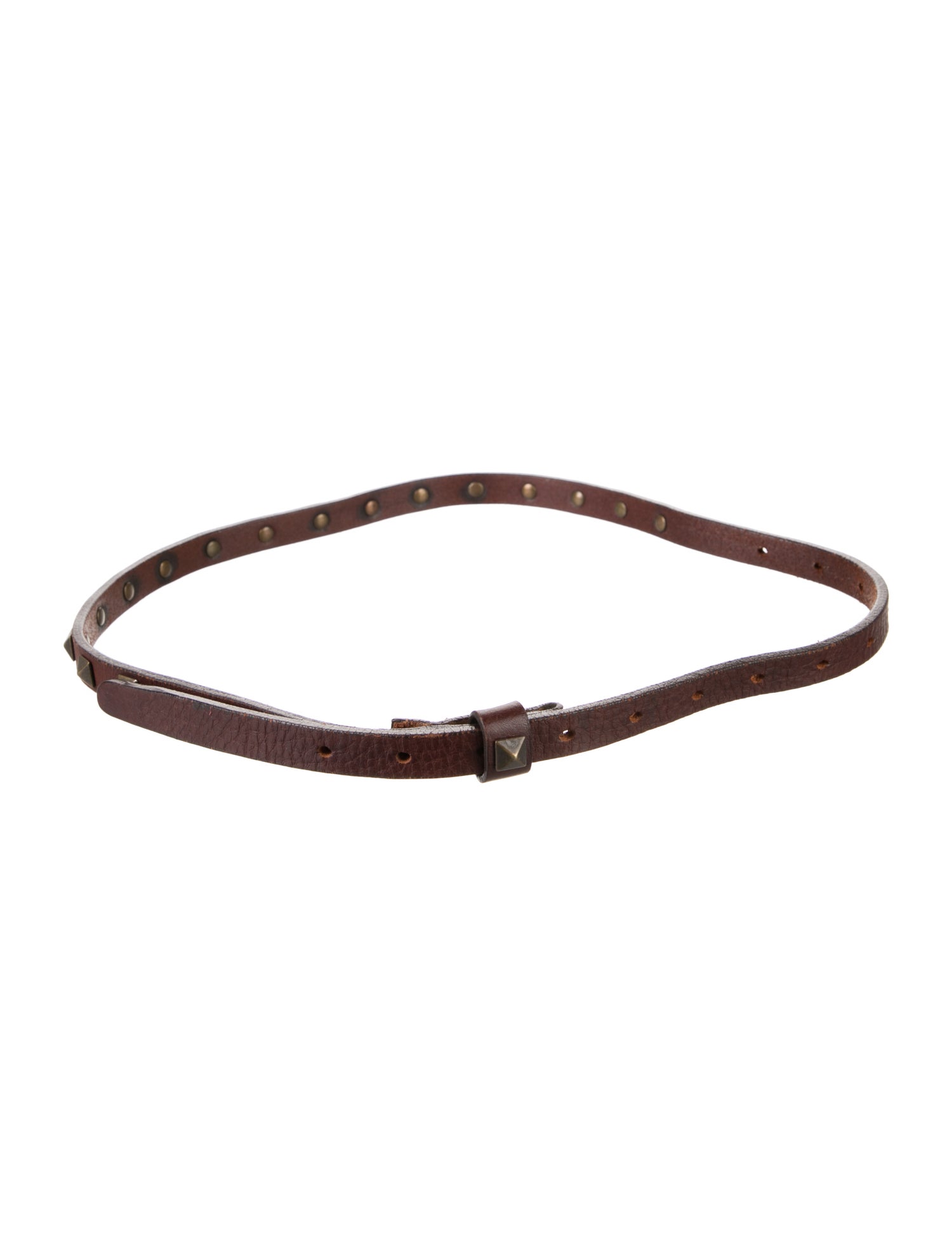 Tomas Maier Skinny Leather Waist Belt