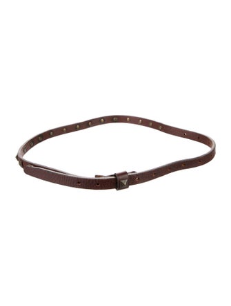 Tomas Maier Skinny Leather Waist Belt