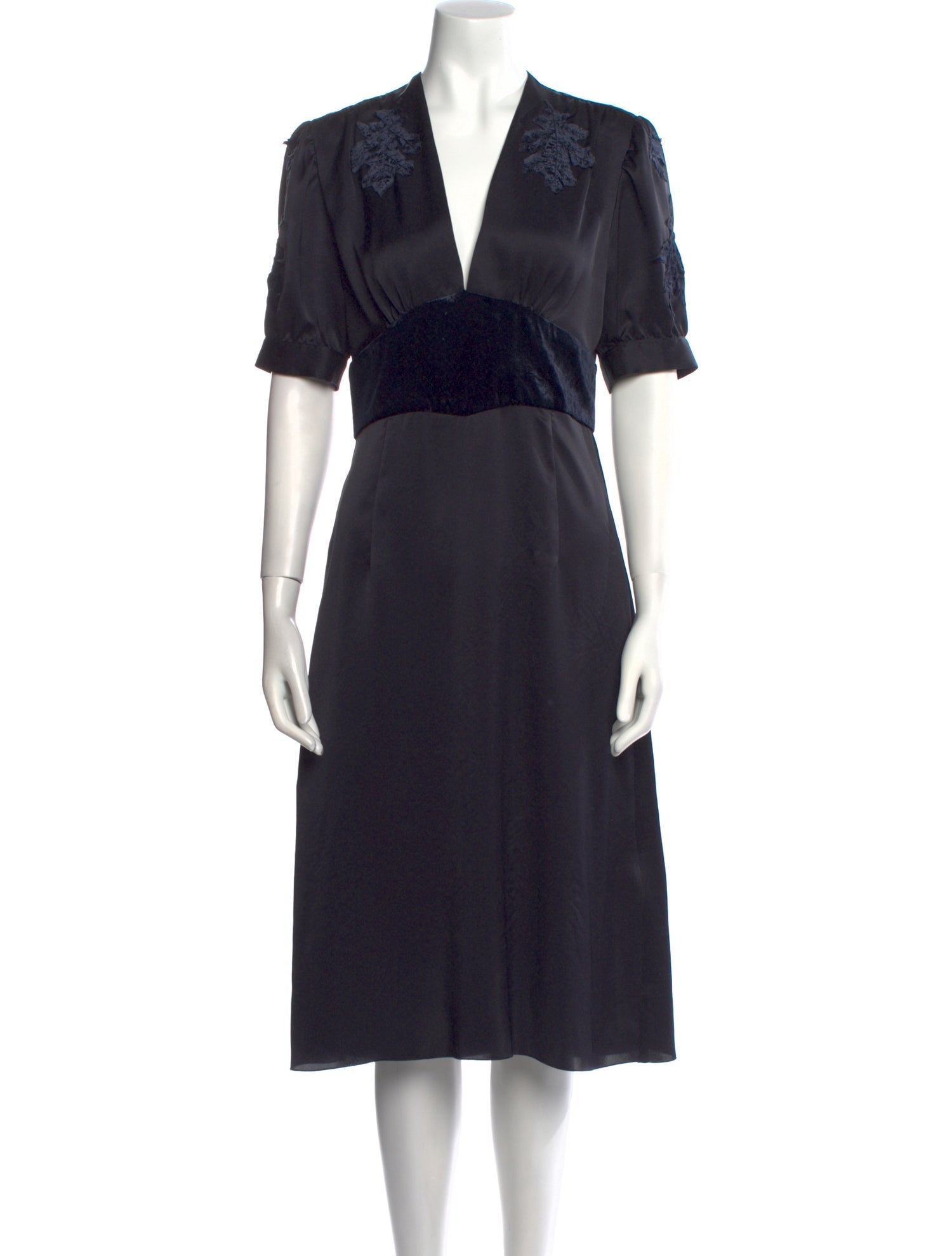 Tomas Maier V-Neck Midi Length Dress