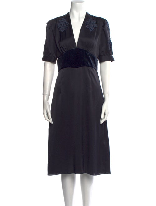 Tomas Maier V-Neck Midi Length Dress