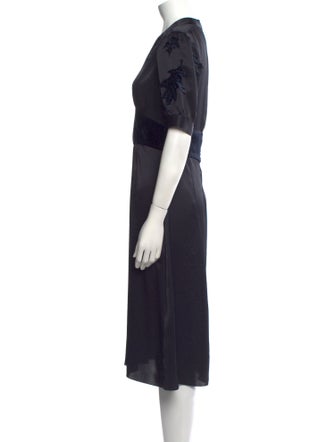 Tomas Maier V-Neck Midi Length Dress