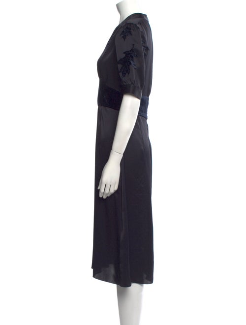 Tomas Maier V-Neck Midi Length Dress