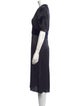 Tomas Maier V-Neck Midi Length Dress