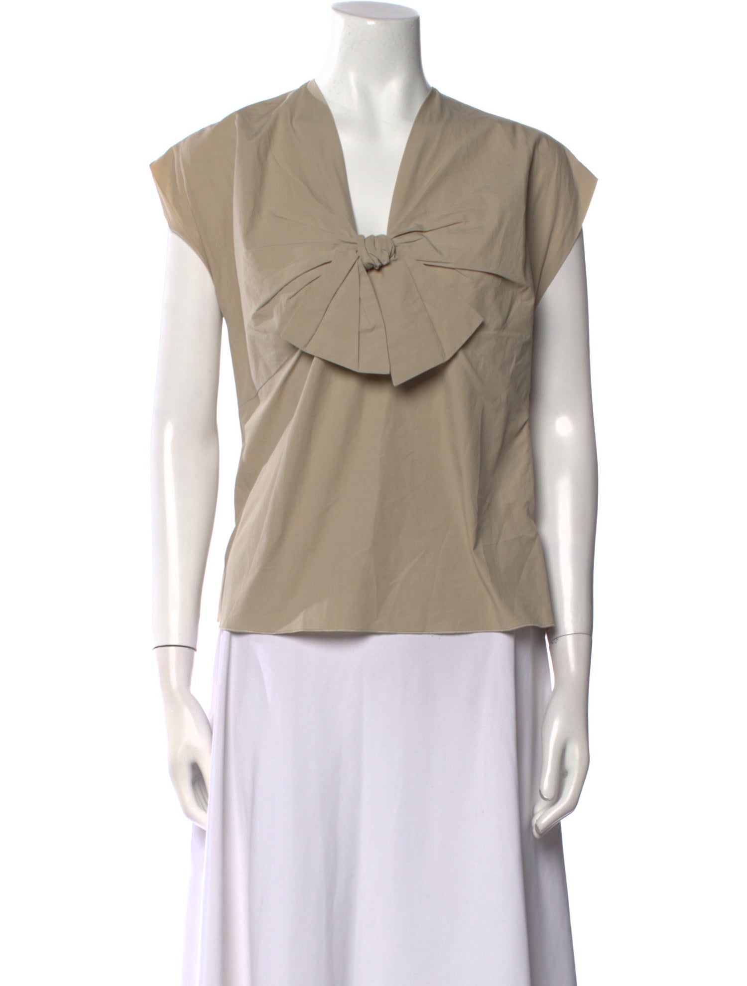 Tomas Maier V-Neck Short Sleeve Blouse