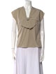 Tomas Maier V-Neck Short Sleeve Blouse