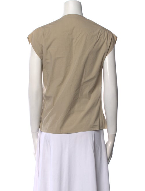 Tomas Maier V-Neck Short Sleeve Blouse